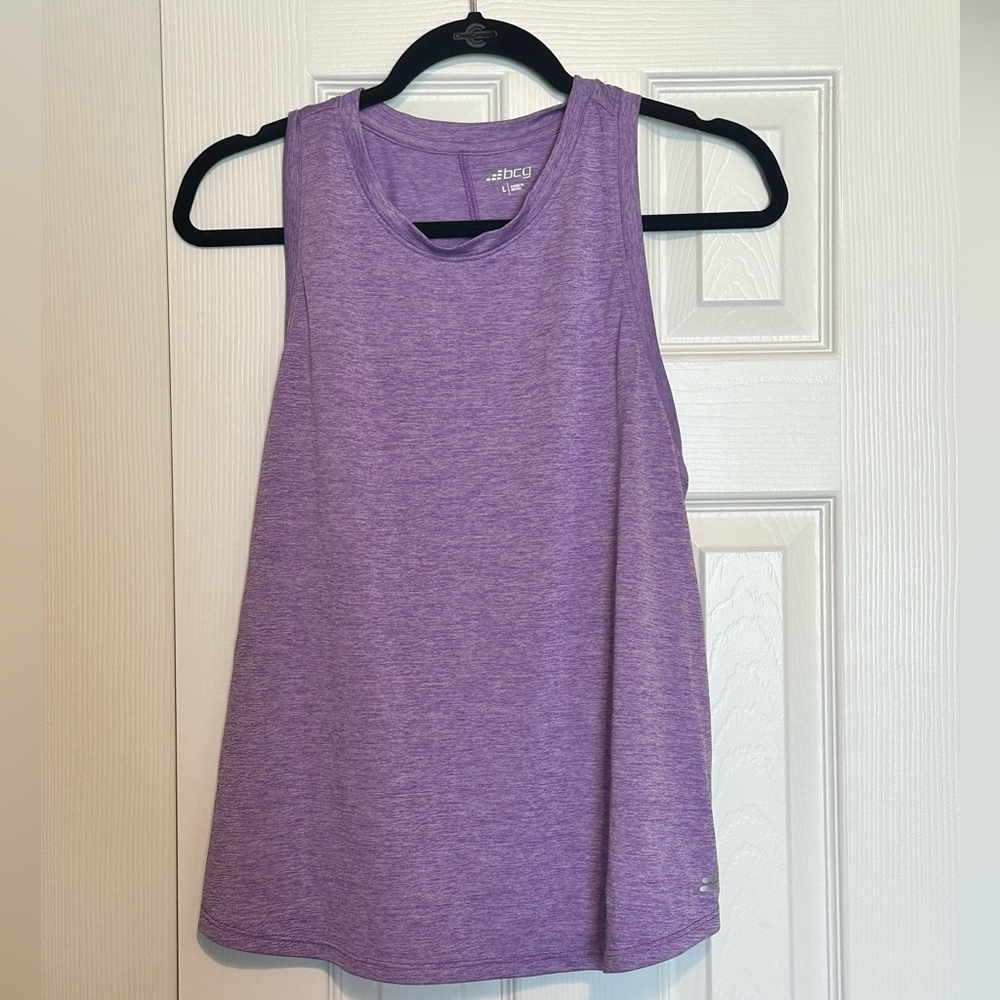 BCG heathered purple tank top
